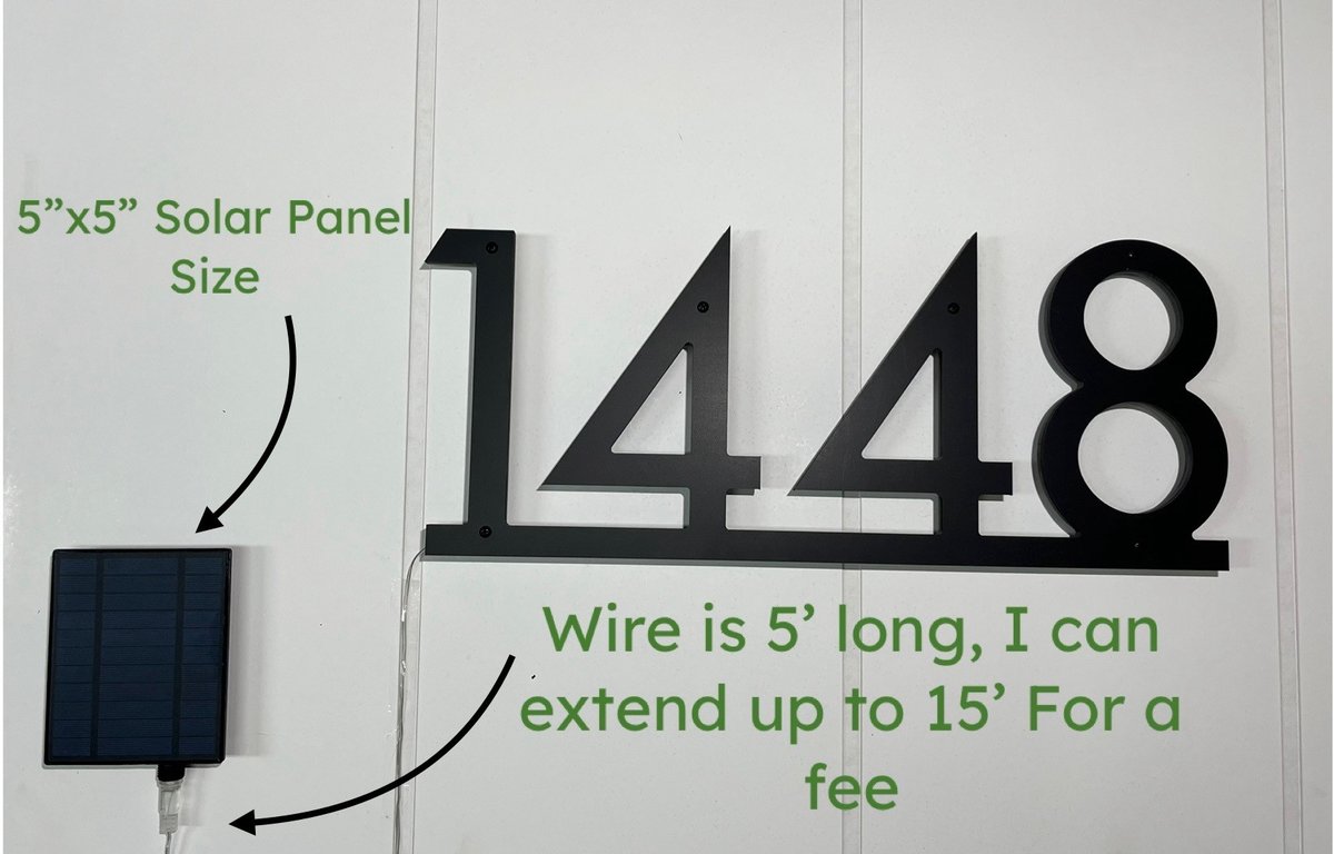 Custom Solar BackLit Home Address Sign