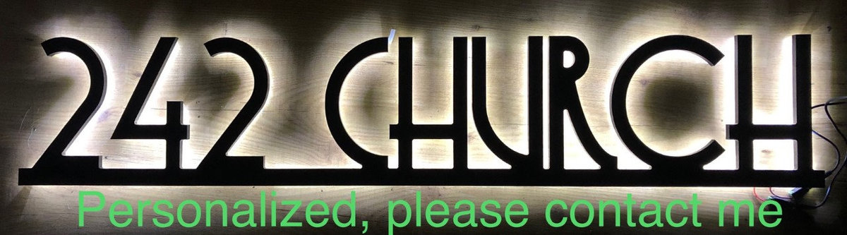 Custom Solar BackLit Home Address Sign