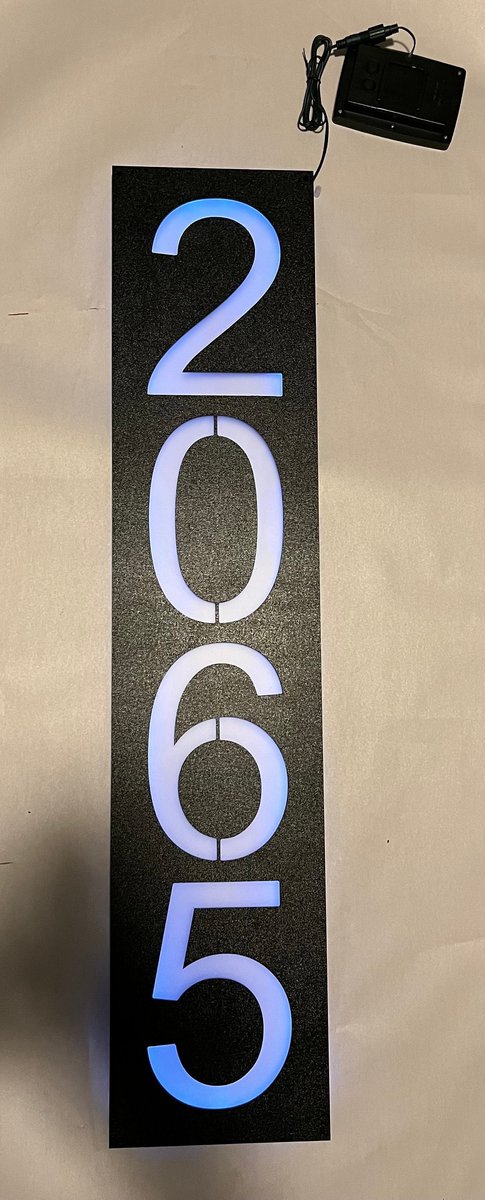 Custom Solar ThruLit Home Address Sign