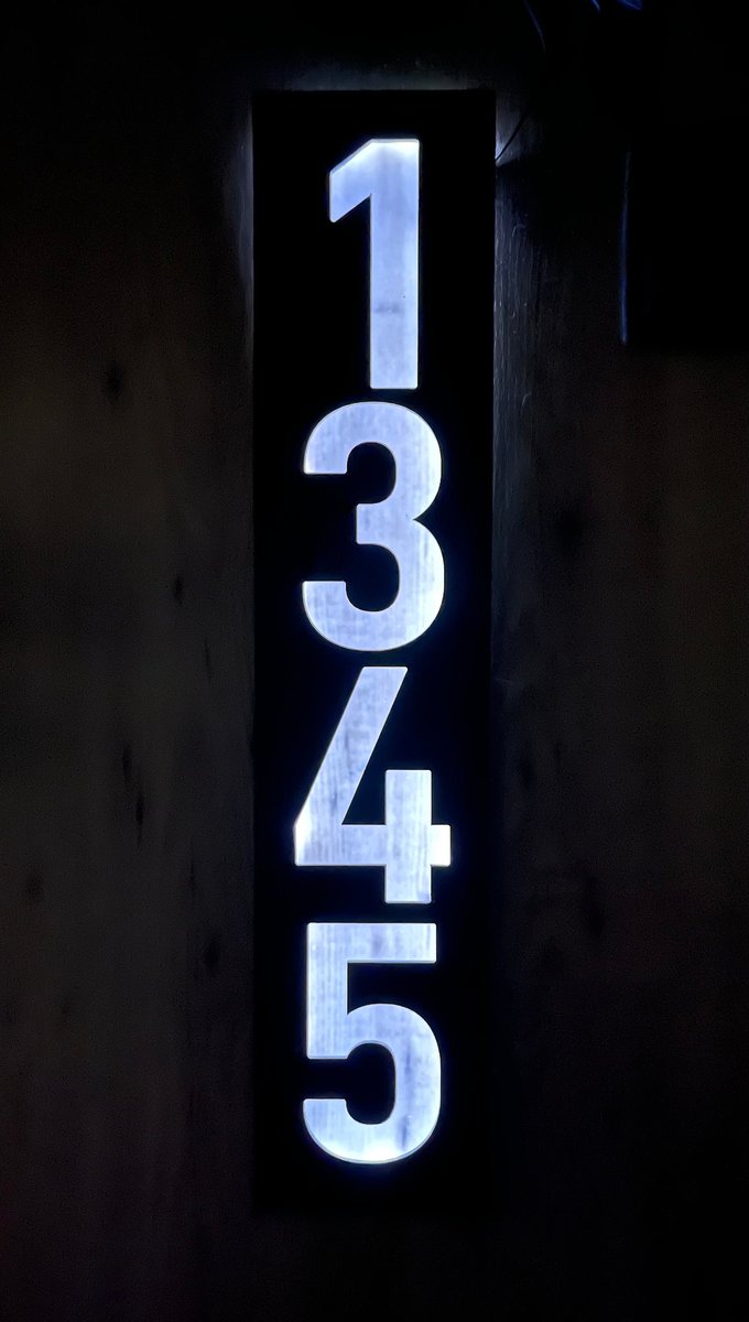 Custom Solar ThruLit Home Address Sign