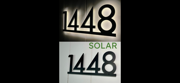 Custom Solar BackLit Home Address Sign
