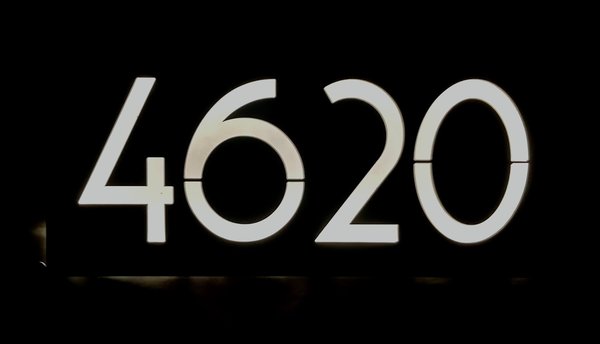 Custom Solar ThruLit Home Address Sign